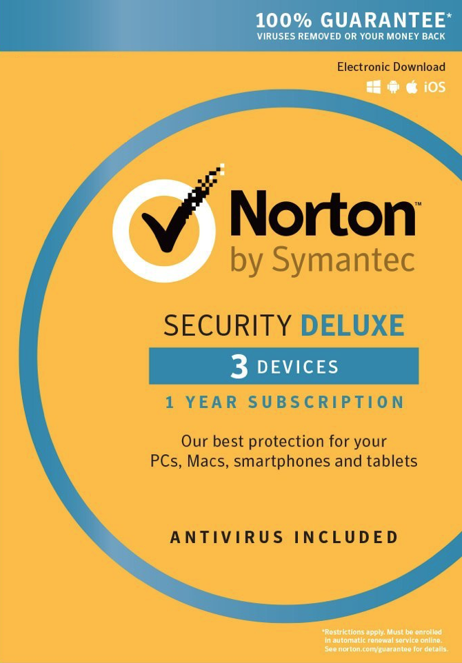 Norton Security Deluxe - 1 User 3 Devices