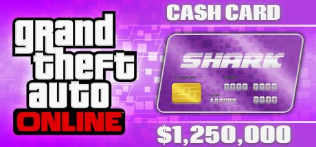 Grand Theft Auto Online: Great White Shark Cash Card - 1,250,000$ DLC ROCKSTAR